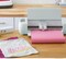 Cricut Explore 3 Craft Cutting Machine, Mini Heat Press and Rainbow Iron-on Vinyl Bundle